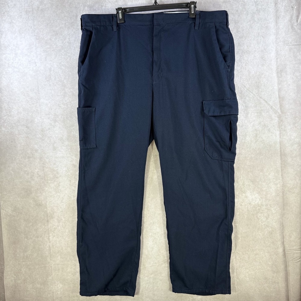 Bulwark Flame Resistant Cargo Pants Men 44 Navy Blue CAT2/2112 Work‎ Welding
